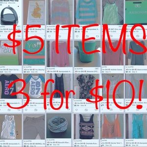 Any Three $5 Items For Only $10!
